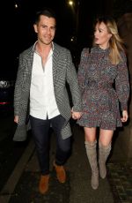 RHIAN SUGDEN and Oliver Mellor at Hawksmore Restaurant in London 01/30/2020