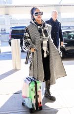 RIHANNA Arrives at JFK Airport in New York 01/21/2020