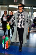 RIHANNA Arrives at JFK Airport in New York 01/21/2020
