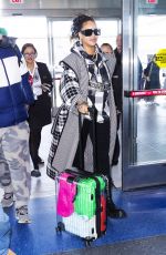 RIHANNA Arrives at JFK Airport in New York 01/21/2020