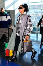 RIHANNA Arrives at JFK Airport in New York 01/21/2020