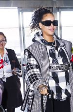 RIHANNA Arrives at JFK Airport in New York 01/21/2020