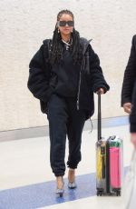 RIHANNA at JFK Airport in New York 01/16/2020