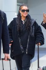 RIHANNA at JFK Airport in New York 01/16/2020