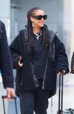 RIHANNA at JFK Airport in New York 01/16/2020