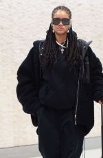 RIHANNA at JFK Airport in New York 01/16/2020