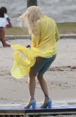 RITA ORA on the Set of a Video in Miami 01/10/2020