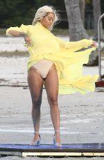 RITA ORA on the Set of a Video in Miami 01/10/2020