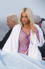 RITA ORA on the Set of Commercial in Miami 01/10/2020