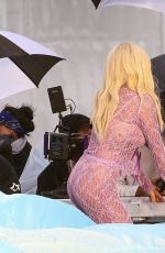 RITA ORA on the Set of Commercial in Miami 01/10/2020