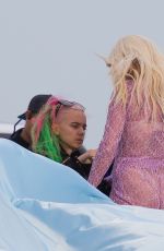 RITA ORA on the Set of Commercial in Miami 01/10/2020