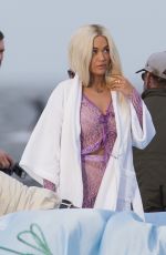 RITA ORA on the Set of Commercial in Miami 01/10/2020