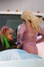RITA ORA on the Set of Commercial in Miami 01/10/2020