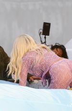 RITA ORA on the Set of Commercial in Miami 01/10/2020