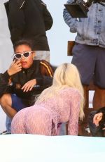RITA ORA on the Set of Commercial in Miami 01/10/2020