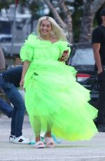 RITA ORA on the Set of Deichmann Comercial in Miami 01/10/2020