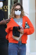RITA ORA Wearing a Face Mask at a Medical Building in Beverly Hills 01/03/2020