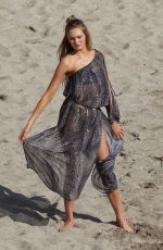 ROMEE STRIJD at a VS Photoshoot on the Beach 01/25/2020