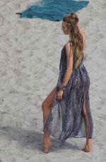 ROMEE STRIJD at a VS Photoshoot on the Beach 01/25/2020