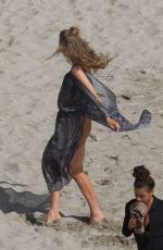 ROMEE STRIJD at a VS Photoshoot on the Beach 01/25/2020