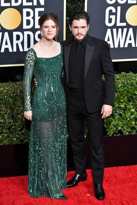 ROSE LESLIE and Kit Harington at 77th Annual Golden Globe Awards in Beverly Hills 01/05/2020