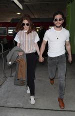 ROSE LESLIE and Kit Harington at LAX Airport in Los Angeles 01/06/2020