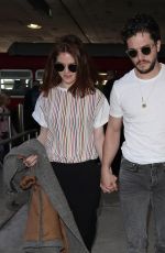 ROSE LESLIE and Kit Harington at LAX Airport in Los Angeles 01/06/2020