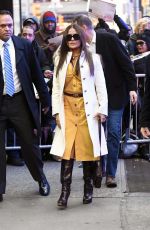 SALMA HAYEK Arrives at Good Morning America Studio in New York 01/07/2020