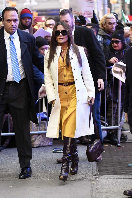 SALMA HAYEK Arrives at Good Morning America Studio in New York 01/07/2020