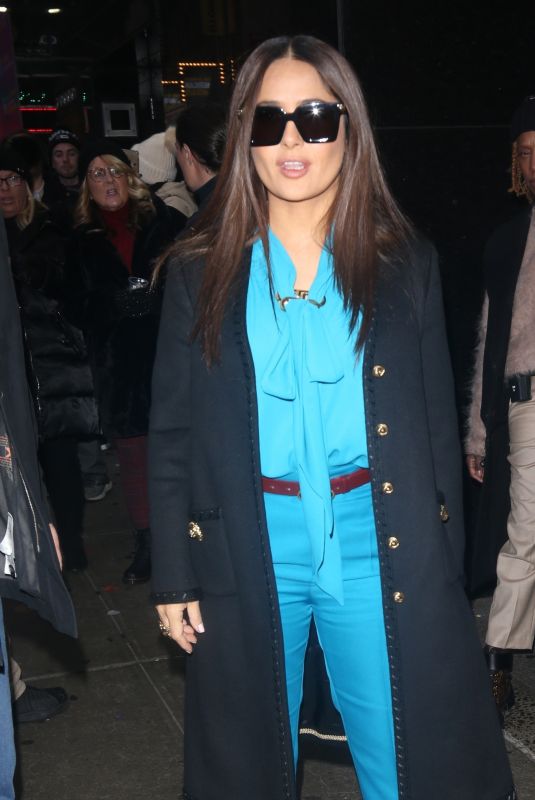 SALMA HAYEK Out and About in New York 01/08/2020