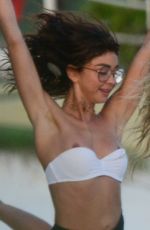 SARAH HYLAND, ASHLEY NEWBROUGH and CIARA ROBINSON in Bikinis at a Beach in Cancun 12/31/2019
