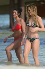 SARAH HYLAND, ASHLEY NEWBROUGH and CIARA ROBINSON in Bikinis at a Beach in Cancun 12/31/2019