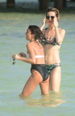 SARAH HYLAND, ASHLEY NEWBROUGH and CIARA ROBINSON in Bikinis at a Beach in Cancun 12/31/2019