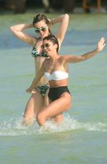 SARAH HYLAND, ASHLEY NEWBROUGH and CIARA ROBINSON in Bikinis at a Beach in Cancun 12/31/2019