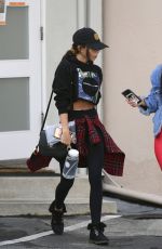 SARAH HYLAND Leaves Pilates Class in Los Angeles 01/17/2020