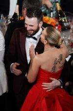 SCARLETT JOHANSSON and Chris Evans on Stage at Golden Globe Awards 01/05/2020