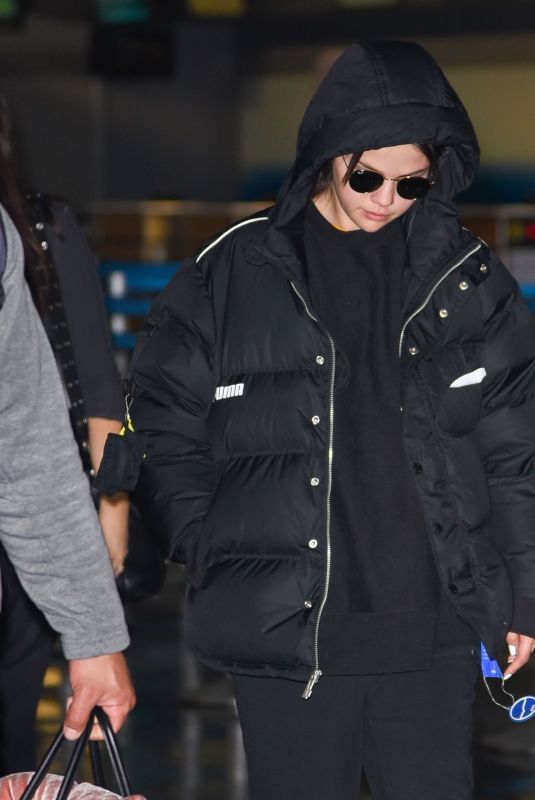 SELENA GOMEZ at JFK Airport in New York 01/12/2020