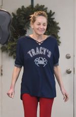 SHARON STONE at a Nail Salon in Beverly Hills 12/26/2019