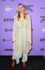 SIENNA MILLER at Wander Darkly Premiere at Sundance Film Festival 01/25/2020