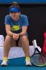 SIMONA HALEP Practises at 2020 Australian Open at Melbourne Park 01/19/2020