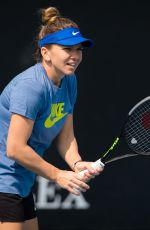 SIMONA HALEP Practises at 2020 Australian Open at Melbourne Park 01/19/2020