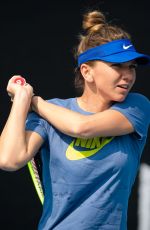 SIMONA HALEP Practises at 2020 Australian Open at Melbourne Park 01/19/2020