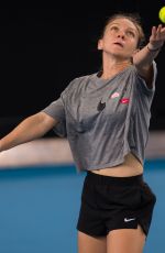 SIMONA HALEP Practises at 2020 Australian Open at Melbourne Park 01/19/2020