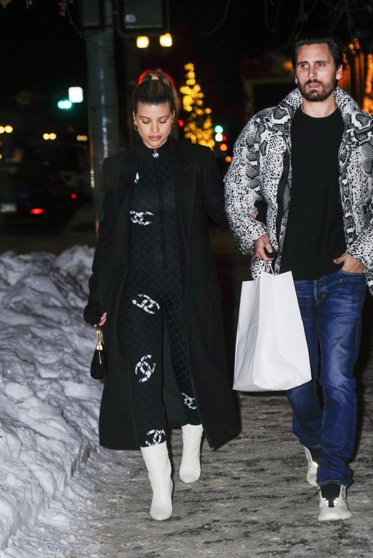 SOFIA RICHIE and Scott Disick Night Out in Aspen 12/30/2019