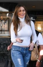 SOFIA VERGARA Leaves Saks Fifth Avenue in Beverly Hills 01/30/2020