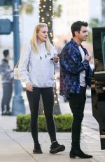 SOPHIE TURNER and Joe Jonas Leaves Their Hotel in Beverly Hills 01/23/2020