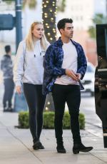 SOPHIE TURNER and Joe Jonas Leaves Their Hotel in Beverly Hills 01/23/2020