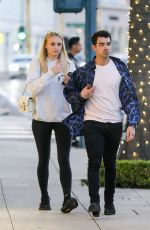 SOPHIE TURNER and Joe Jonas Leaves Their Hotel in Beverly Hills 01/23/2020