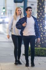 SOPHIE TURNER and Joe Jonas Leaves Their Hotel in Beverly Hills 01/23/2020
