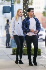 SOPHIE TURNER and Joe Jonas Leaves Their Hotel in Beverly Hills 01/23/2020